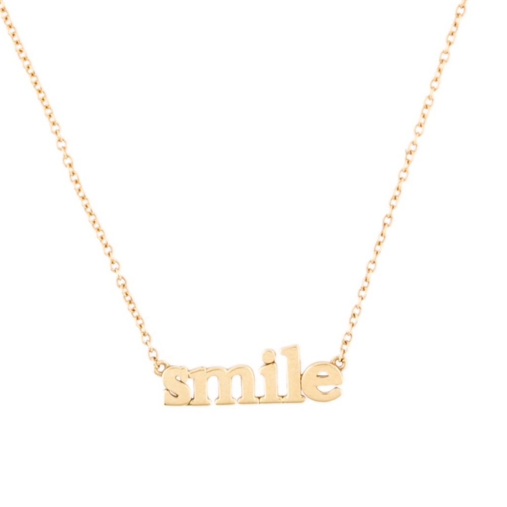 Jennifer Meyer Gold 'Smile' Necklace